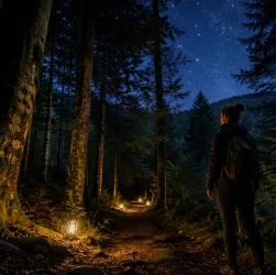 Bain de forêt nocturne