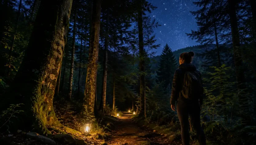 Bain de forêt nocturne